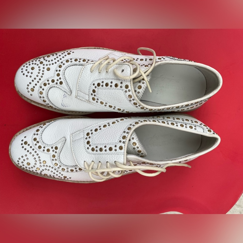 * Burberry shoes * Authentic, leather white stud Burberry vintage oxfords